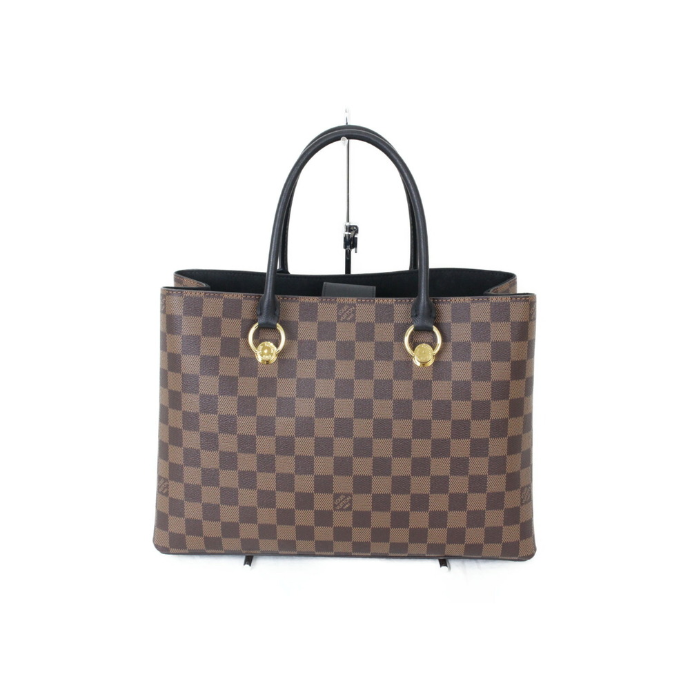 Louis Vuitton Brown Taurillon Black Damier Riverside Leather Bag